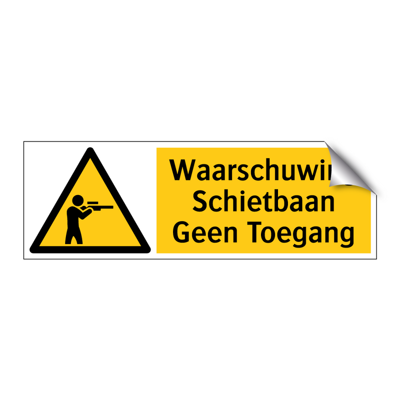 Waarschuwing Schietbaan Geen Toegang