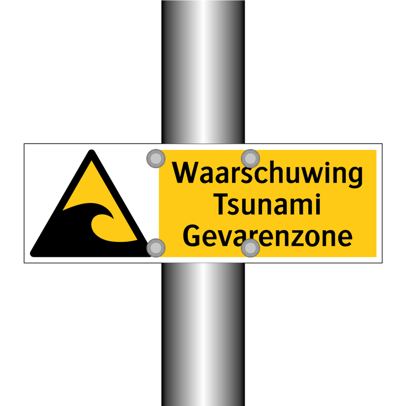 Waarschuwing Tsunami Gevarenzone