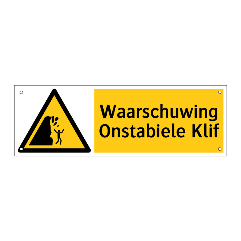 Waarschuwing Onstabiele Klif