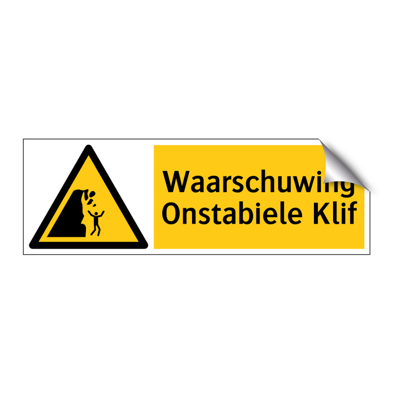 Waarschuwing Onstabiele Klif