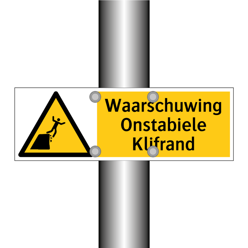 Waarschuwing Onstabiele Klifrand