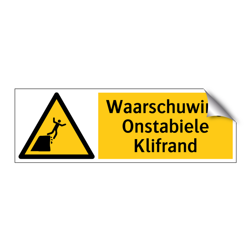 Waarschuwing Onstabiele Klifrand