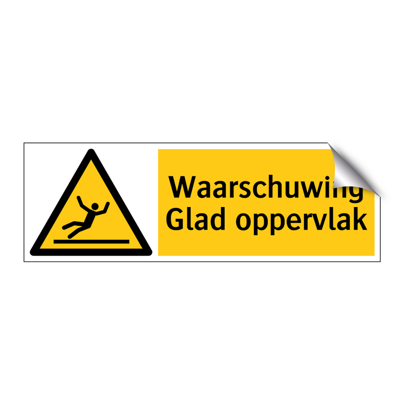 Waarschuwing Glad oppervlak