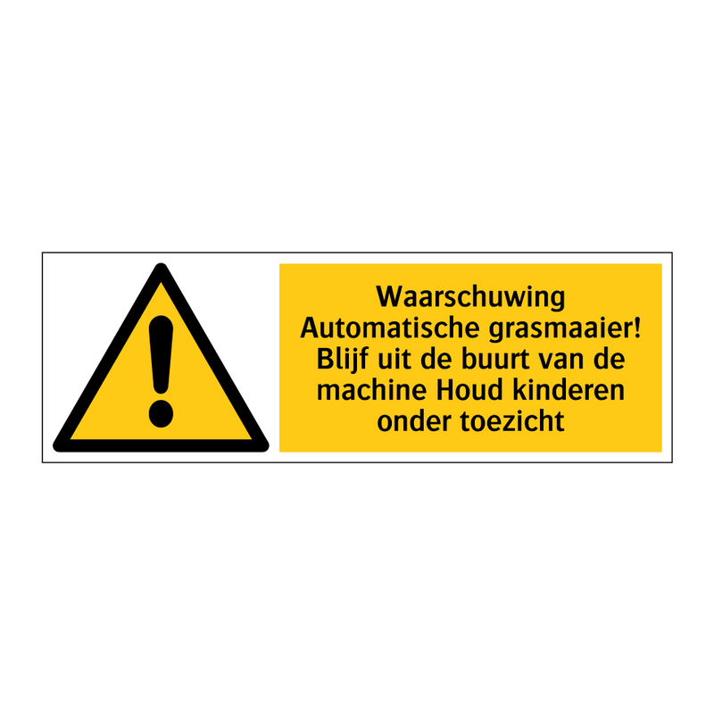 Waarschuwing Automatische grasmaaier! Blijf uit de buurt van de machine Houd kinderen onder toezicht