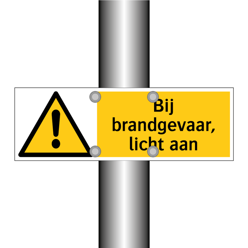 Bij brandgevaar, licht aan