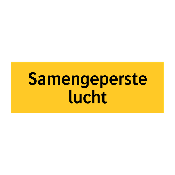 Samengeperste lucht