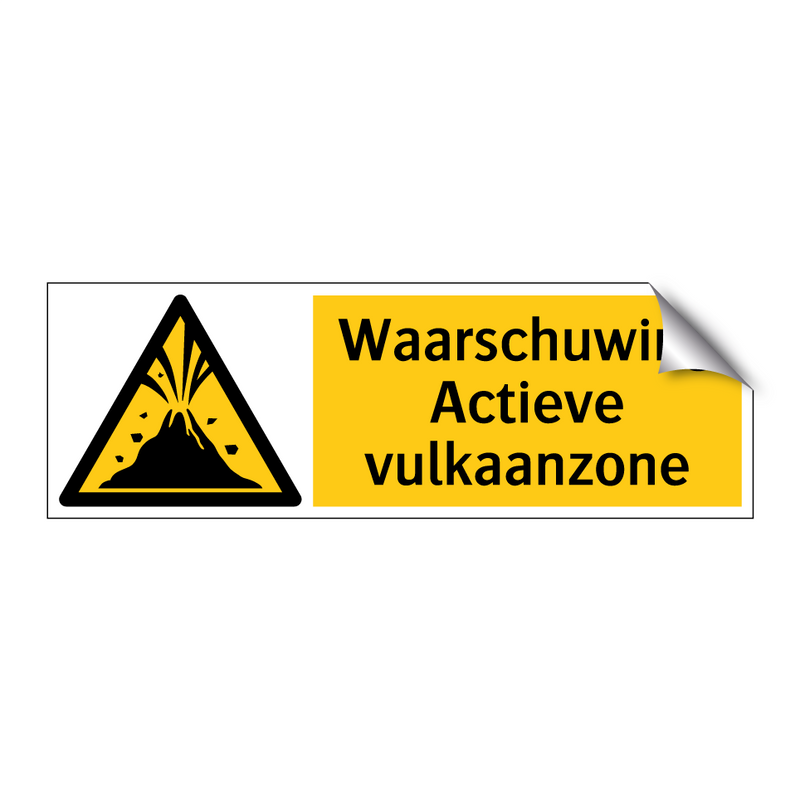 Waarschuwing Actieve vulkaanzone