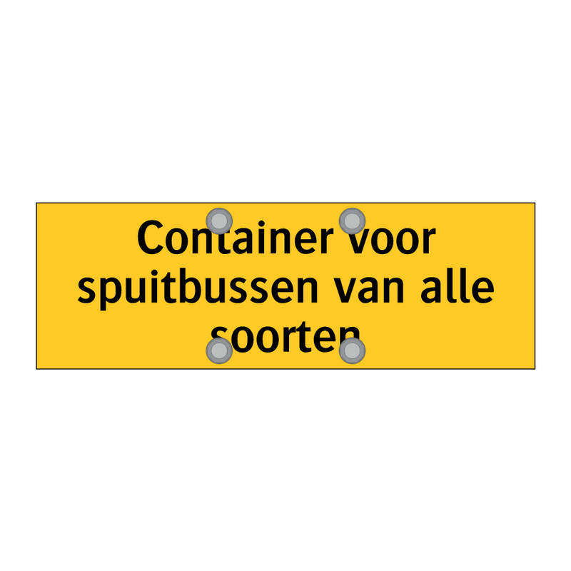 Container voor spuitbussen van alle soorten