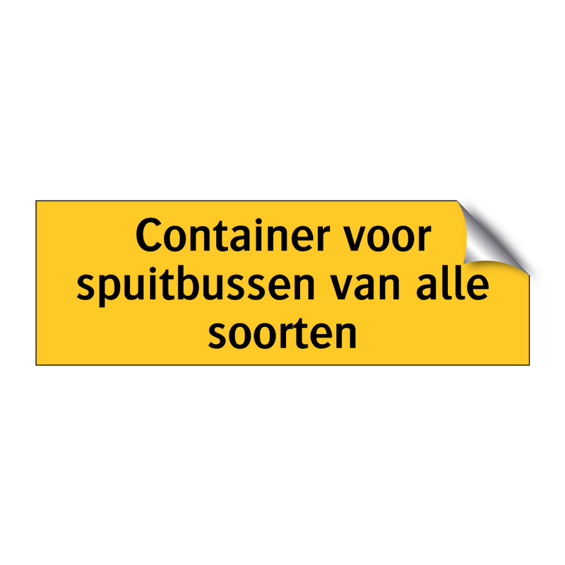 Container voor spuitbussen van alle soorten