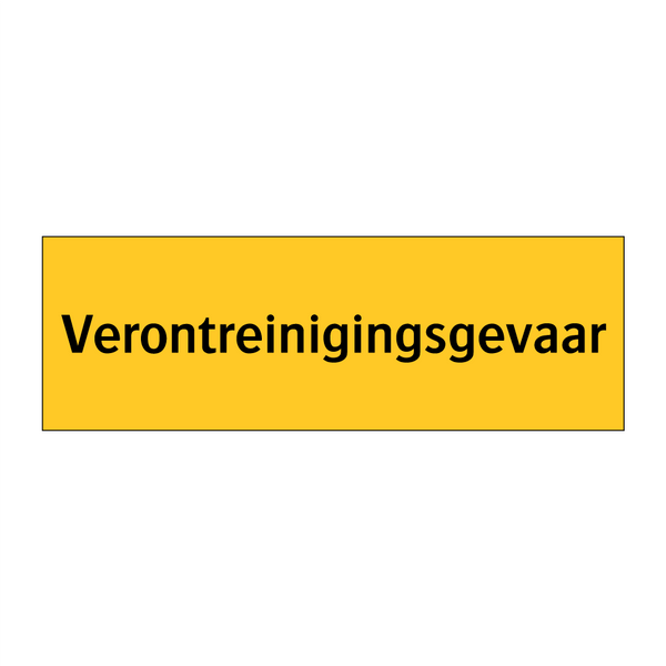 Verontreinigingsgevaar & Verontreinigingsgevaar & Verontreinigingsgevaar & Verontreinigingsgevaar