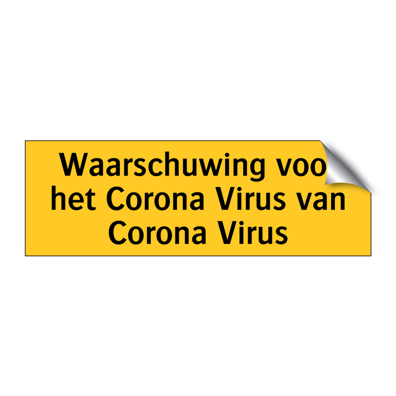 Waarschuwing voor het Corona Virus van Corona Virus