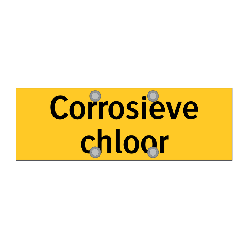 Corrosieve chloor & Corrosieve chloor & Corrosieve chloor