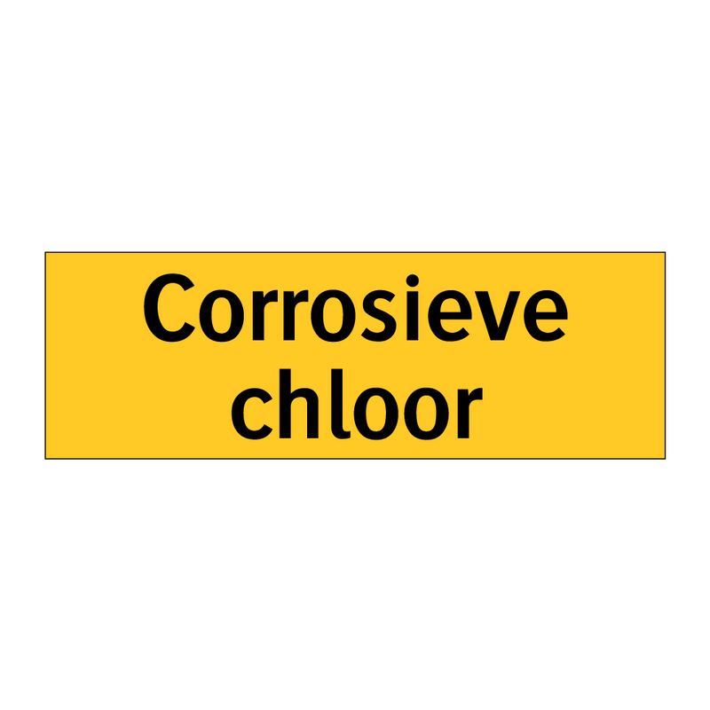 Corrosieve chloor & Corrosieve chloor & Corrosieve chloor & Corrosieve chloor & Corrosieve chloor