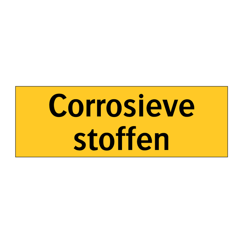 Corrosieve stoffen & Corrosieve stoffen & Corrosieve stoffen & Corrosieve stoffen