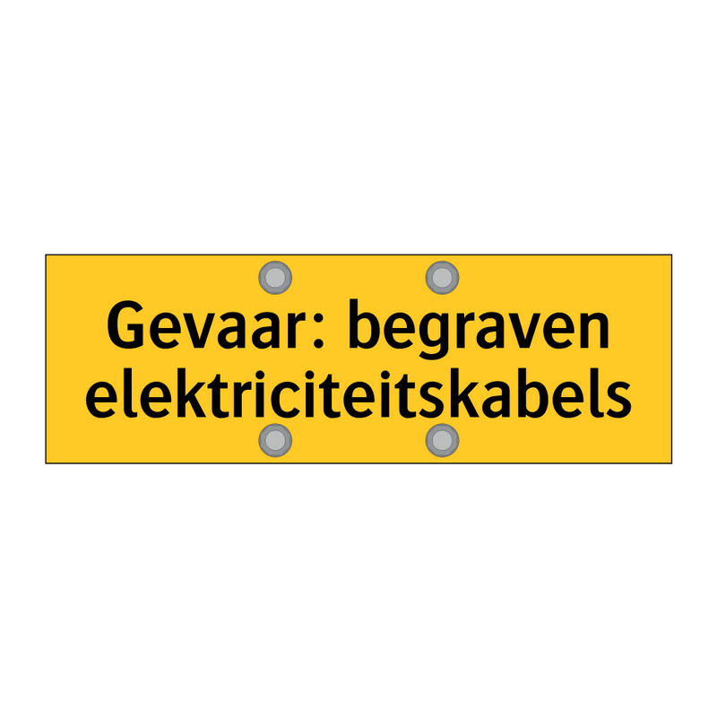 Gevaar: begraven elektriciteitskabels & Gevaar: begraven elektriciteitskabels