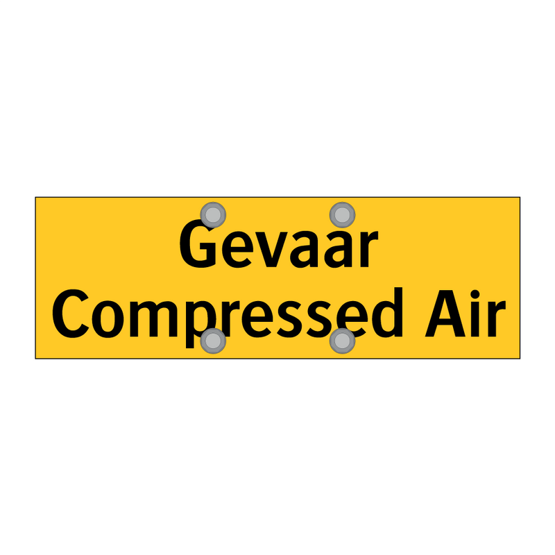 Gevaar Compressed Air & Gevaar Compressed Air & Gevaar Compressed Air