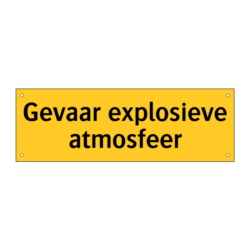 Gevaar explosieve atmosfeer & Gevaar explosieve atmosfeer & Gevaar explosieve atmosfeer