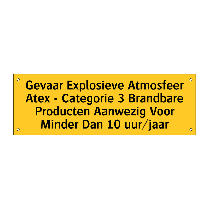 Gevaar Explosieve Atmosfeer Atex - Categorie 3 /.../