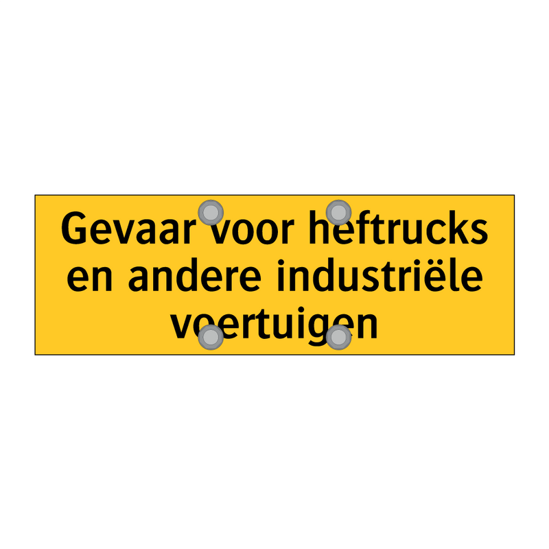 Gevaar voor heftrucks en andere industriële voertuigen