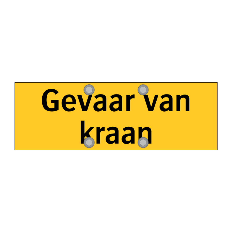 Gevaar van kraan & Gevaar van kraan & Gevaar van kraan