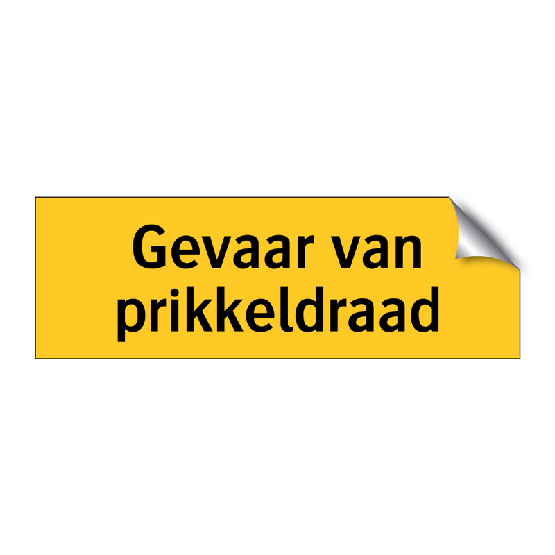 Gevaar van prikkeldraad & Gevaar van prikkeldraad & Gevaar van prikkeldraad