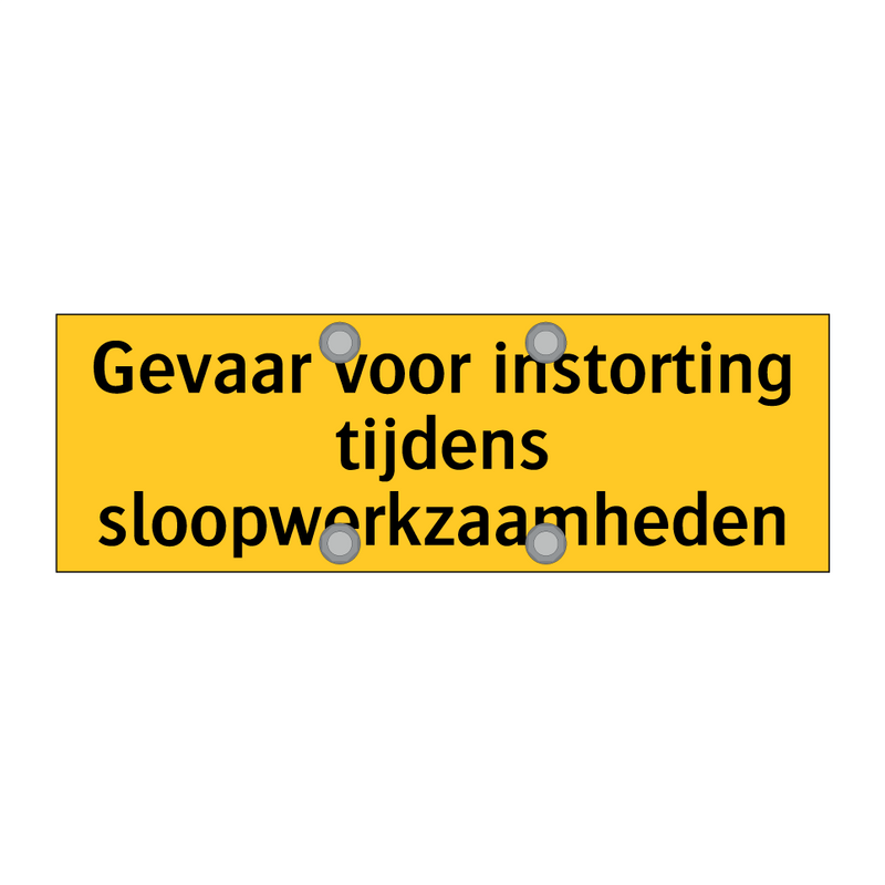 Gevaar voor instorting tijdens sloopwerkzaamheden