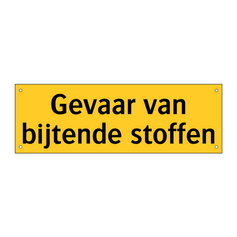 Gevaar van bijtende stoffen & Gevaar van bijtende stoffen & Gevaar van bijtende stoffen