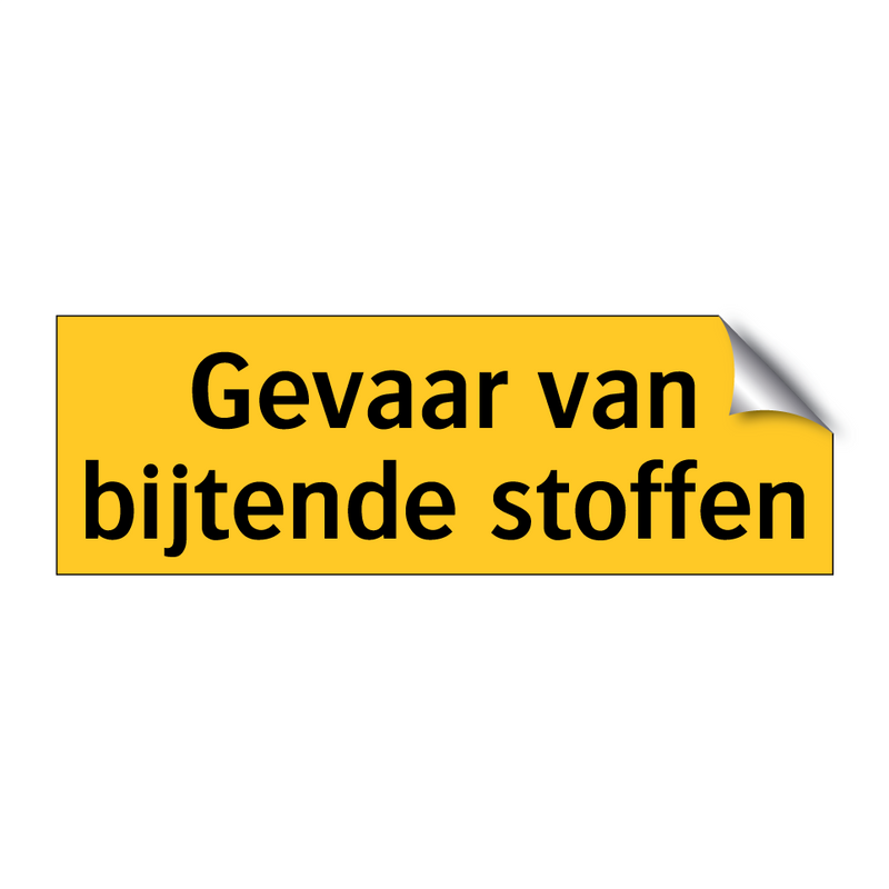 Gevaar van bijtende stoffen & Gevaar van bijtende stoffen & Gevaar van bijtende stoffen